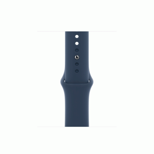 ساعت هوشمند اپل سری SE 2021 آلومینیوم نقره ای با بند اسپرت سیلیکون ابی 40 میلی متری Apple Watch Series SE 2021 GPS 40mm Silver Aluminum Case with Sport Band