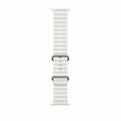 ساعت هوشمند اپل سری Ultra بدنه تیتانیومی 49 میلمتری با بند White Ocean Band Apple Watch Ultra 49mm Titanium Case with White Ocean Band