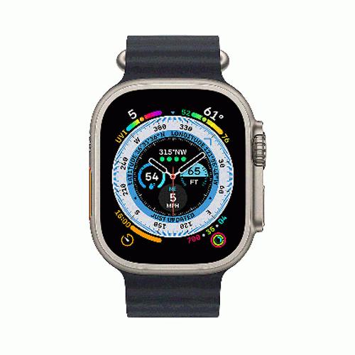 ساعت هوشمند اپل سری Ultra بدنه تیتانیومی 49 میلمتری با بند Midnight Ocean Band Apple Watch Ultra 49mm Titanium Case with Midnight Ocean Band