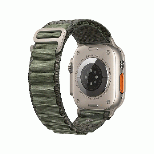 ساعت هوشمند اپل سری Ultra بدنه تیتانیومی 49 میلمتری با بند Green Alpine Loop Apple Watch Ultra 49mm Titanium Case With Green Alpine Loop