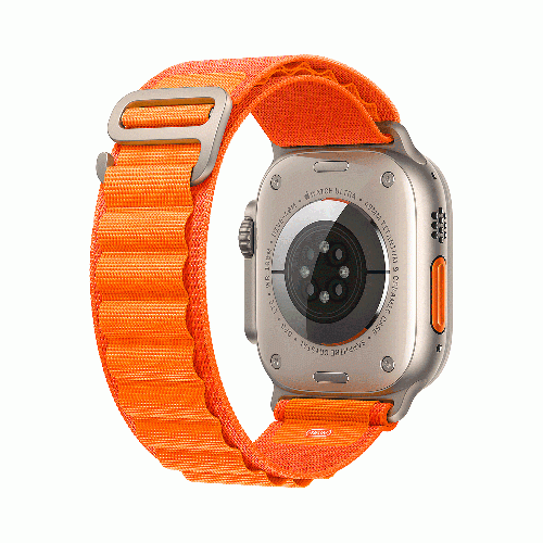ساعت هوشمند اپل سری Ultra بدنه تیتانیومی 49 میلمتری با بند Orange Alpine Loop Apple Watch Ultra 49mm Titanium Case With Orange Alpine Loop