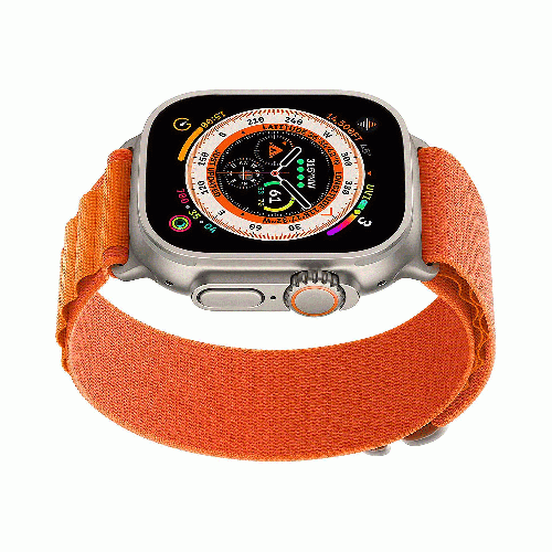 ساعت هوشمند اپل سری Ultra بدنه تیتانیومی 49 میلمتری با بند Orange Alpine Loop Apple Watch Ultra 49mm Titanium Case With Orange Alpine Loop