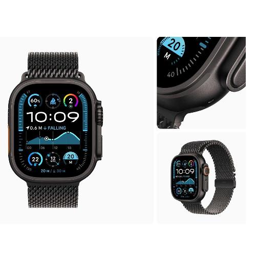 ساعت هوشمند اپل مدل Ultra 2 Black Titanium Case Milanese Loop 49mm Apple Ultra 2 Black Titanium Case Milanese Loop 49mm Smart Watch