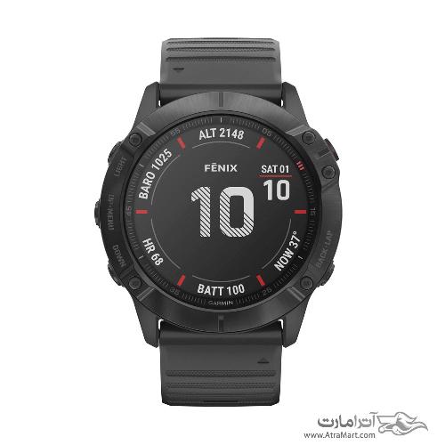 ساعت گارمین مدل Fenix 6X Pro Black with بند مشکی Garmin Fenix 6X Pro Black with Black Band watch