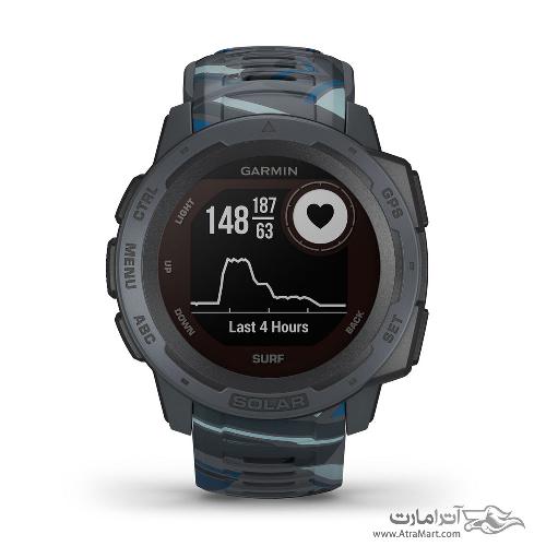 ساعت گارمین مدل Instinct Solar Surf Edition Pipeline Garmin Instinct Solar Surf Edition Pipeline watch 010-02293-17