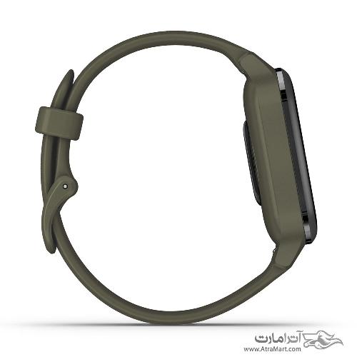 Garmin Venu Sq Music Edition Slate Aluminium Bezel with Moss Case and Silicone Band  010-02426-13