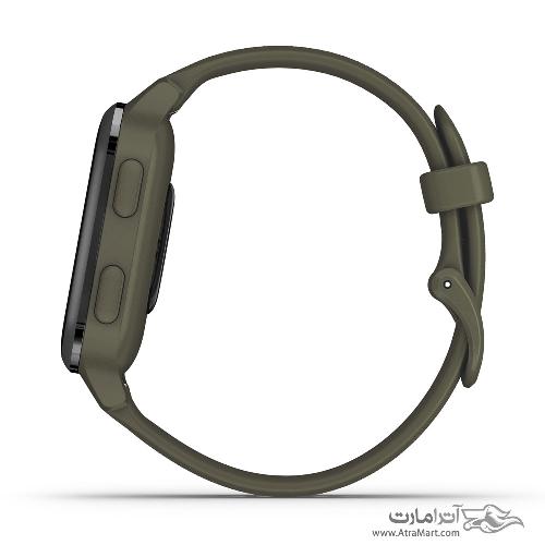Garmin Venu Sq Music Edition Slate Aluminium Bezel with Moss Case and Silicone Band  010-02426-13