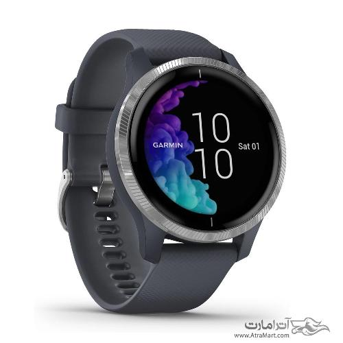 Garmin Venu Granite Blue with Silver Hardware 010-02173-02