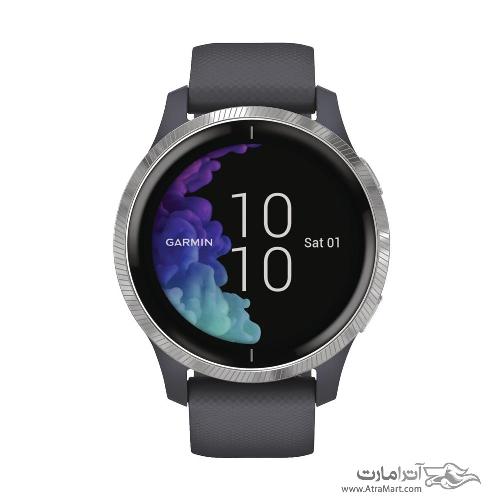 Garmin Venu Granite Blue with Silver Hardware 010-02173-02