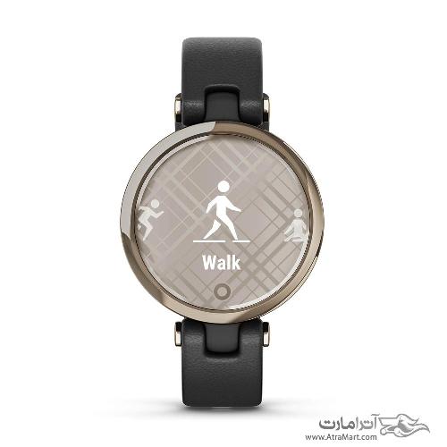 ساعت گارمین Lily Cream Gold Bezel with Black Case and Italian Leather Band Garmin Lily Cream Gold Bezel with Black Case and Italian Leather Band