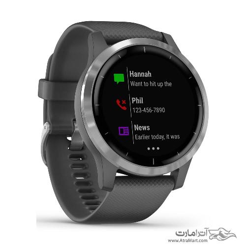 ساعت گارمین VivoActive 4 Shadow Grey with Silver Hardware Garmin VivoActive 4 Shadow Grey with Silver Hardware