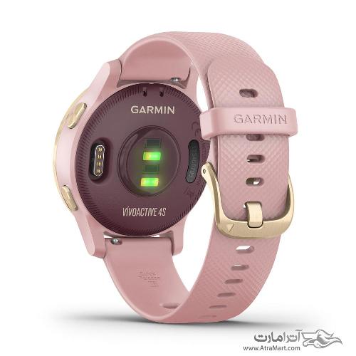 Garmin VivoActive 4S Light Gold Stainless Steel Bezel with Dust Rose Case and Silicone Band 010-02172-31