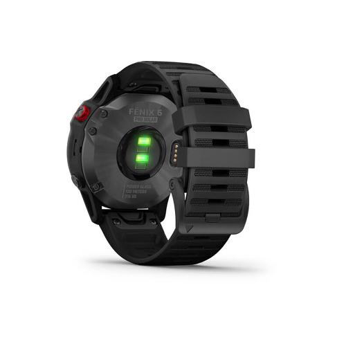 ساعت گارمین fenix 6 Pro Solar Edition Slate Gray with Black Band Garmin fenix 6 Pro Solar Edition Slate Gray with Black Band 010-02410-15