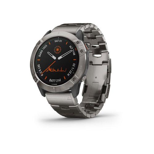 ساعت گارمین fenix 6 Pro Solar Edition Titanium Carbon Gray DLC with Titanium DLC Band Garmin fenix 6 Pro Solar Edition Titanium Carbon Gray DLC with Titanium DLC Band 010-02410-23