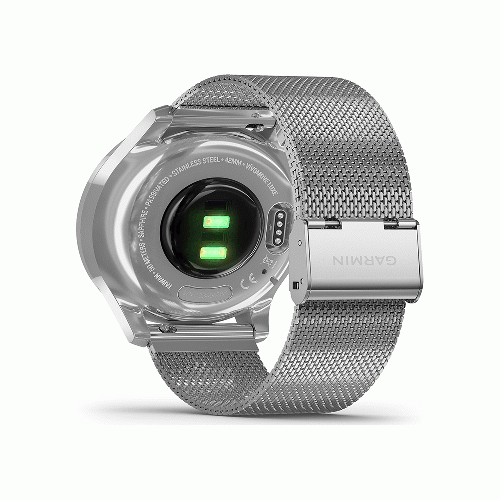 vívomove Luxe Silver stainless steel case with silver Milanese band 010-02241-03
