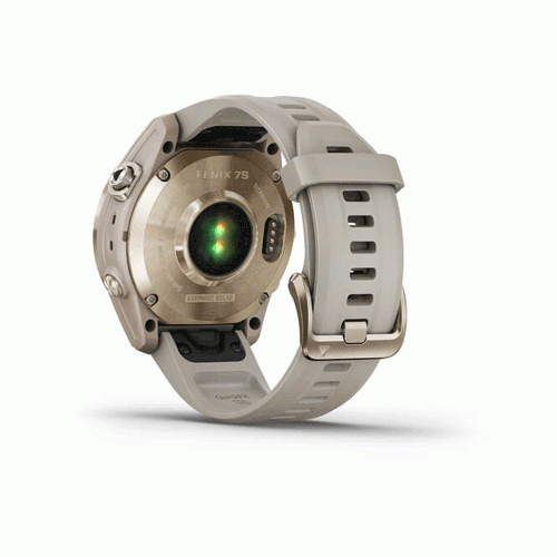 ساعت گارمین Fenix 7S Sapphire Solar Edition Cream Gold Titanium with Light Sand Band Fenix 7S Sapphire Solar Edition Cream Gold Titanium with Light Sand Band 010-02539-21