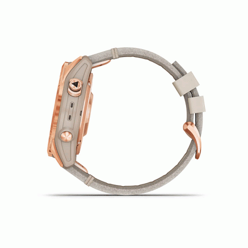 Fenix 7S Sapphire Solar Edition Rose Gold Titanium with Limestone Leather Band 010-02539-35
