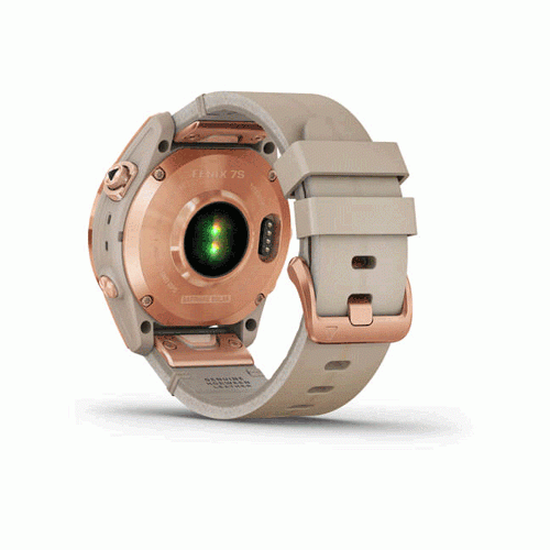Fenix 7S Sapphire Solar Edition Rose Gold Titanium with Limestone Leather Band 010-02539-35
