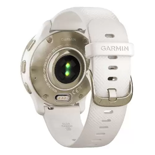 Venu 2 Plus Cream Gold Stainless Steel Bezel With Ivory Case And Silicone Band 010-02496-12
