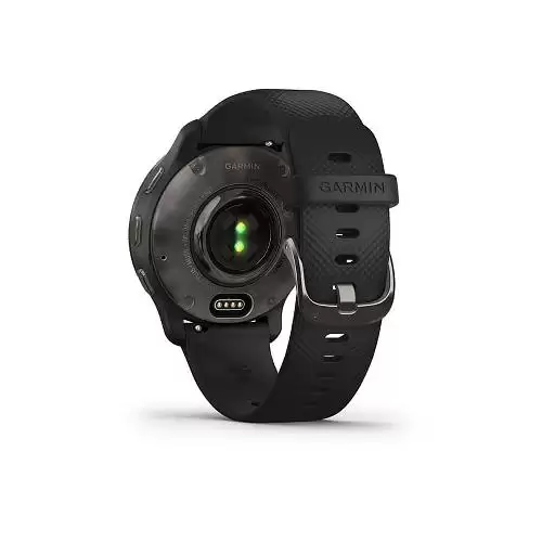 Venu 2 Plus Slate Stainless Steel Bezel With Black Case And Silicone Band 010-02496-11