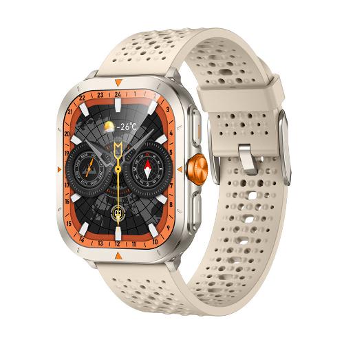 Glorimi GX TRACE 53mm Smartwatch with Silicone Strap
