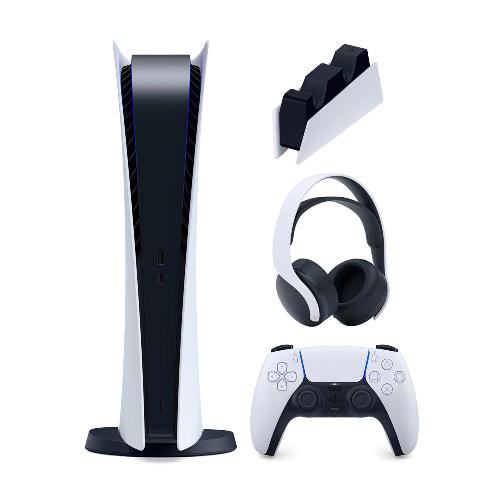Sony PlayStation 5 Digital Bundle Headset - Charging & Game pad Console