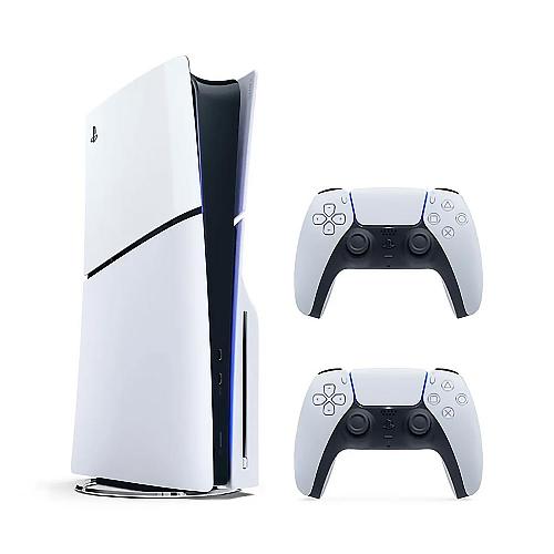 PlayStation 5 Slim Standard Edition with White DualSense Controller and DualSense Charging Station - Region Europe