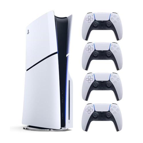 PlayStation 5 Slim Standard 2016 Edition with 3 white DualSense - Region Europe