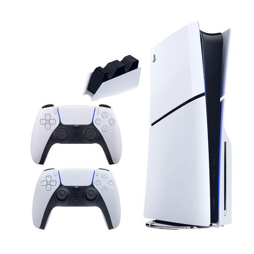 Sony PlayStation 5 Slim Console Region CFI-2116 Europe with White DualSense Controller + charging stand