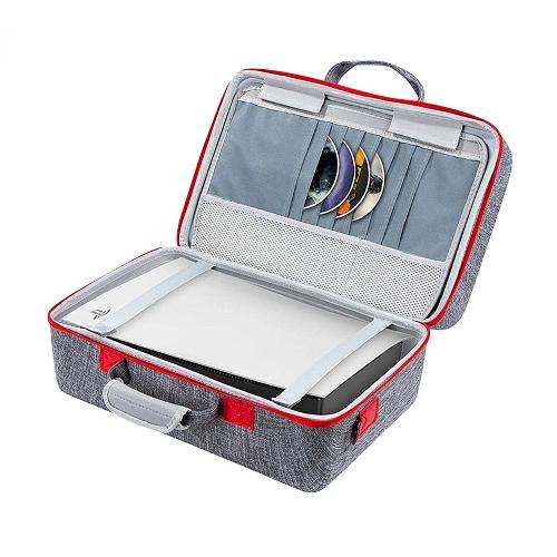 Case for PS5 Hard Shell Carry Case Travel Bag, Shockproof and Waterproof (Gray)