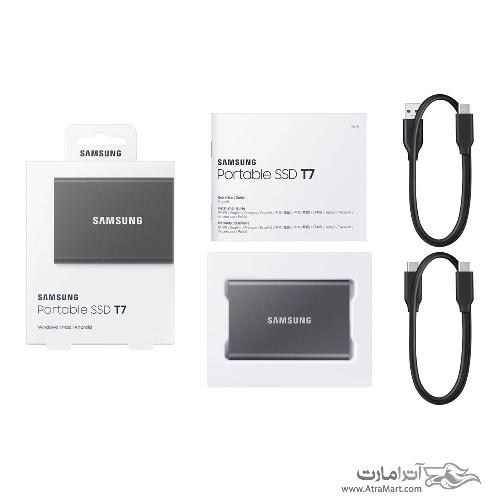 حافظه SSD اکسترنال سامسونگ مدل T7 ظرفیت 1 ترابایت Samsung T7 1TB External SSD Drive