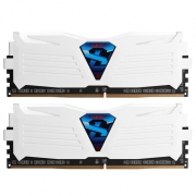 رم دسکتاپ DDR4 دوکاناله 3200 مگاهرتز CL16 ژل مدل Super Luce سری سفید ظرفیت 8 گیگابایت Geil Super Luce DDR4 3200 CL16 White Edition Desktop RAM - 8GB
