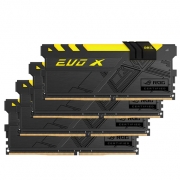 رم دسکتاپ DDR4 چهار کاناله 3000 مگاهرتز ژل CL15 EVO X ROG ظرفیت 32 گیگابایت GEIL EVO X ROG-CERTIFIED RGB DDR4 3000Mhz CL15 Desktop RAM - 32GB