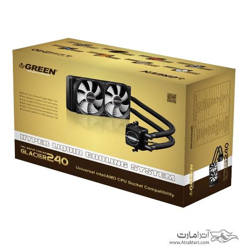 فن سی پی یو گرین مدل GLACIER 240 Green GLACIER 240 GLC240-A AiO Liquid Cooler