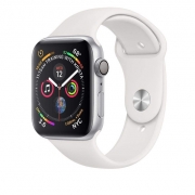 ساعت هوشمند اپل واچ سری 4 مدل 44mm با دستبند سفید Apple Watch Series 4 GPS 44mm Silver Aluminum Case With White Sport Band