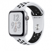 ساعت هوشمند اپل واچ سری 4 مدل Nike 40mm با دستبند رنگ پلاتینیومی Apple Watch Series 4 GPS Nike 40mm Silver Aluminum Case with Pure Platinum/Black Nike Sport Band