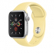 Apple Watch 5 GPS 40mm Silver Aluminum Case With Lemon Cream Sport Band