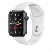 Apple Watch 5 GPS 40mm Space Gray Aluminum Case With White Sport Band