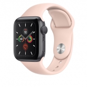 Apple Watch 5 GPS 40mm Space Gray Aluminum Case With Pink Sand Sport Band