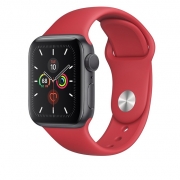 Apple Watch 5 GPS 40mm Space Gray Aluminum Case With RED Sport Band