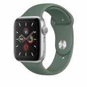 Apple Watch 5 GPS 44mm Silver Aluminum Case With Pine Green Sport Band