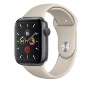 ساعت هوشمند اپل واچ 5 مدل Space Gray Aluminum Case با دستبند خاکی اسپرتی Apple Watch 5 GPS 44mm Space Gray Aluminum Case With Stone Sport Band