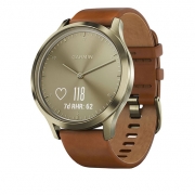 Garmin Vivomove HR Gold Leather Band Smartwatch