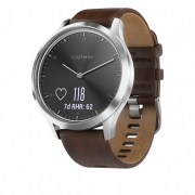 Garmin Vivomove HR Silver Leather Band Smartwatch