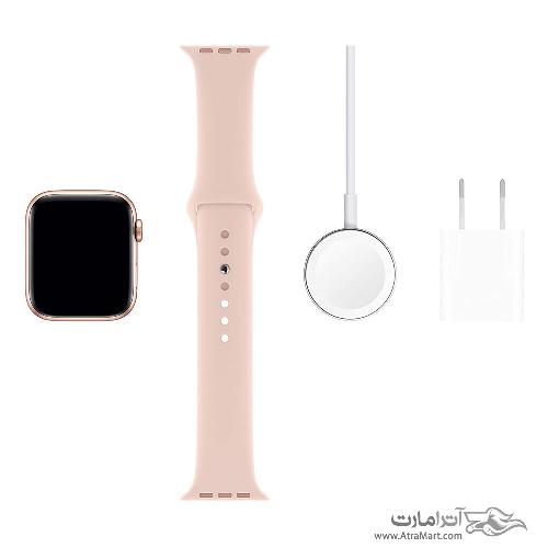 Apple Watch 5 GPS 44mm Gold Aluminum Case With Pink Sand Sport Band