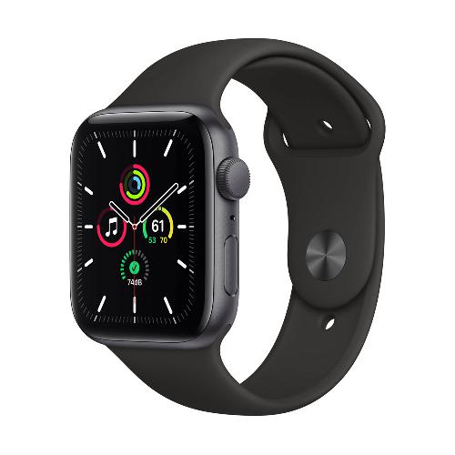 ساعت هوشمند اپل واچ سری SE مدل 44mm Space Aluminum Case با بند اسپورتی Apple Watch Series SE 44mm Space Gray Aluminum Case With Black Sport Band