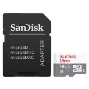 Sandisk Ultra UHS-I U1 Class 10 48MBps 320X microSDHC With Adapter - 16GB