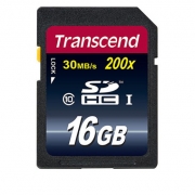 Transcend Premium UHS-I Class 10 30MBps 200X SDHC - 16GB