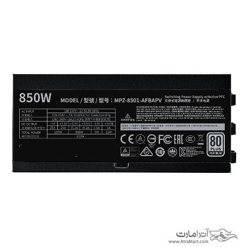 cooler master V850 PLATINUM FULL MODULAR 80 PLUS Platinum Power Supply