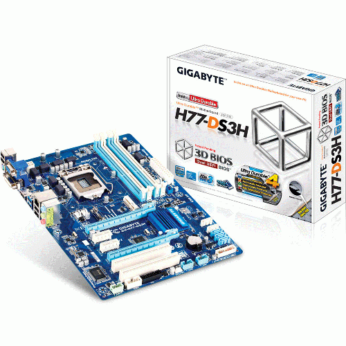 GIGABYTE H77 HD3 Motherboard Used